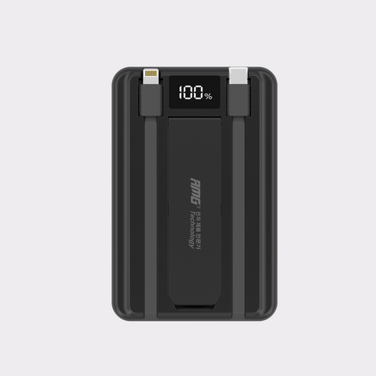 AMG All in 1 Power bank 10000mAh with built-in cable & wireless charging