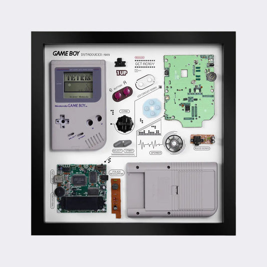 XreArt Game Boy Original Frame – Iconic Tech Memorabilia for Home or Office Decor