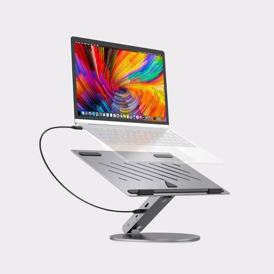 Laptop / Tablet Stand ErgoPro with 6in1 USB-C Dock, gray