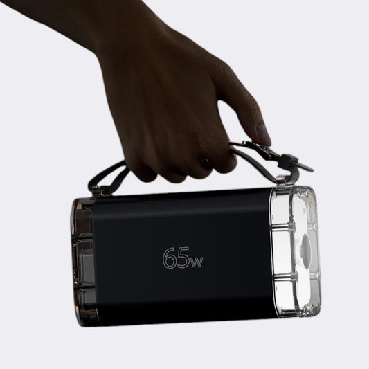 Outdoor Lucid Air Power Bank 26800mAh 65W – Waterproof with LED Light & Color Screen Display